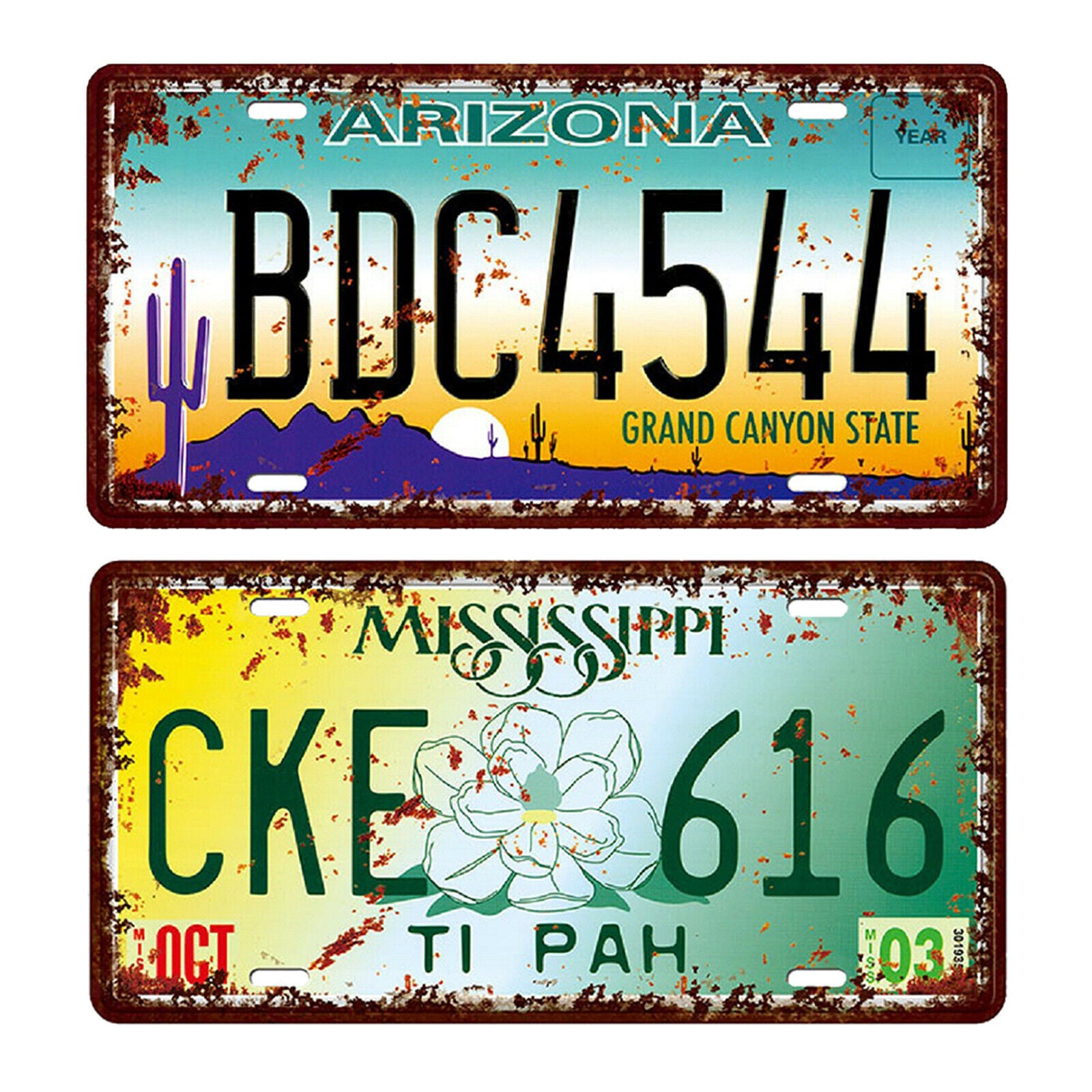 2/Set Metal Tin Sign Poster Plaque Pub Cafe Bar Art Wall Decoration 15x30cm
