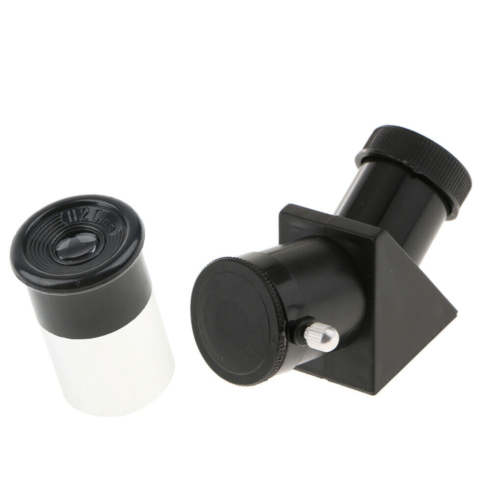 0.965 Inch 45-degree Correct Image Prism Telescope Diagonal Mirror & 20mm Plossl