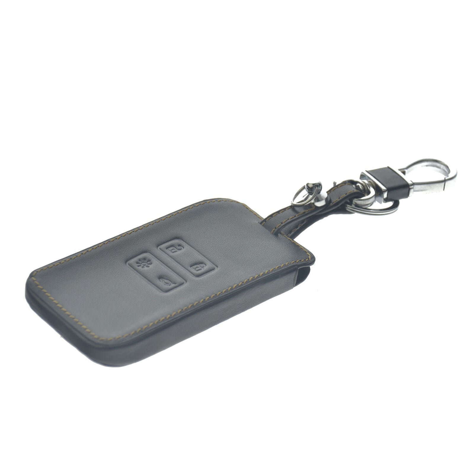 4BTN Leather Car Key Cover Case Holder Keychain for Renault Koleos Kadjar Scenic