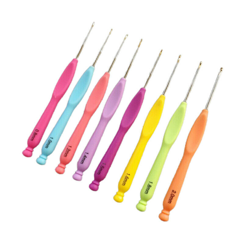 Sewing Tools 8pcs/Set Sweater Metal Crochet Hook Knit Knitting Needle Wea.l8