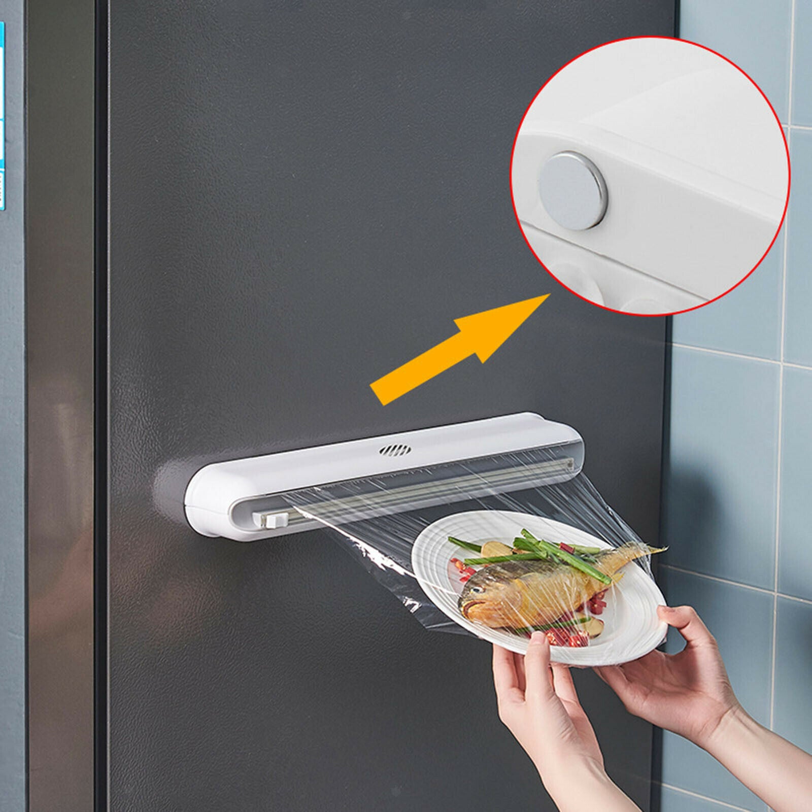 Kitchen Food Wrap Dispenser Film Wrap Cutter Reusable Kitchen Accessories