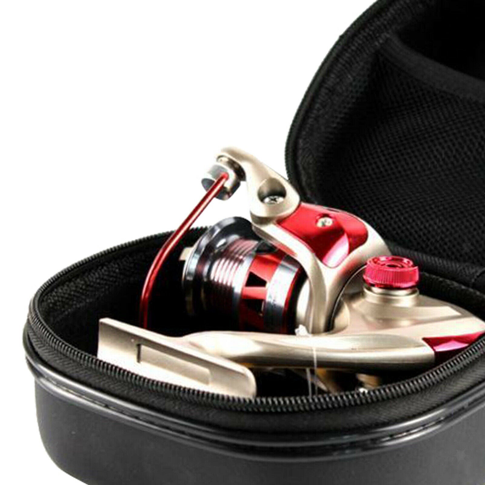 Outdoor Fishing Reel Cover Bag Baitcasting Case Organizer Handbag Black