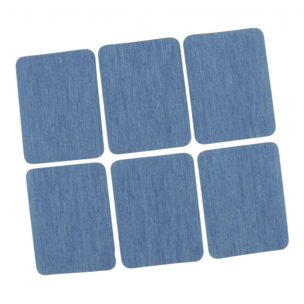 6x Iron On Cloth Denim Patches for Crafts Bag Pants Shirt Clothing Sewing