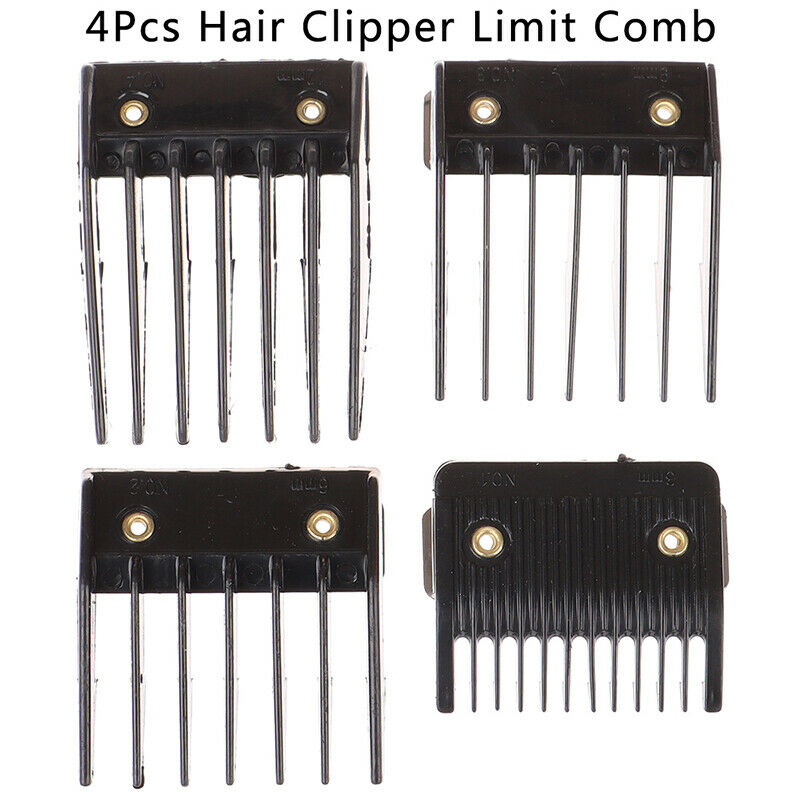 4X Universal Cut Clipper Limit Comb Guide Attachment Size Barber Replacement FDD