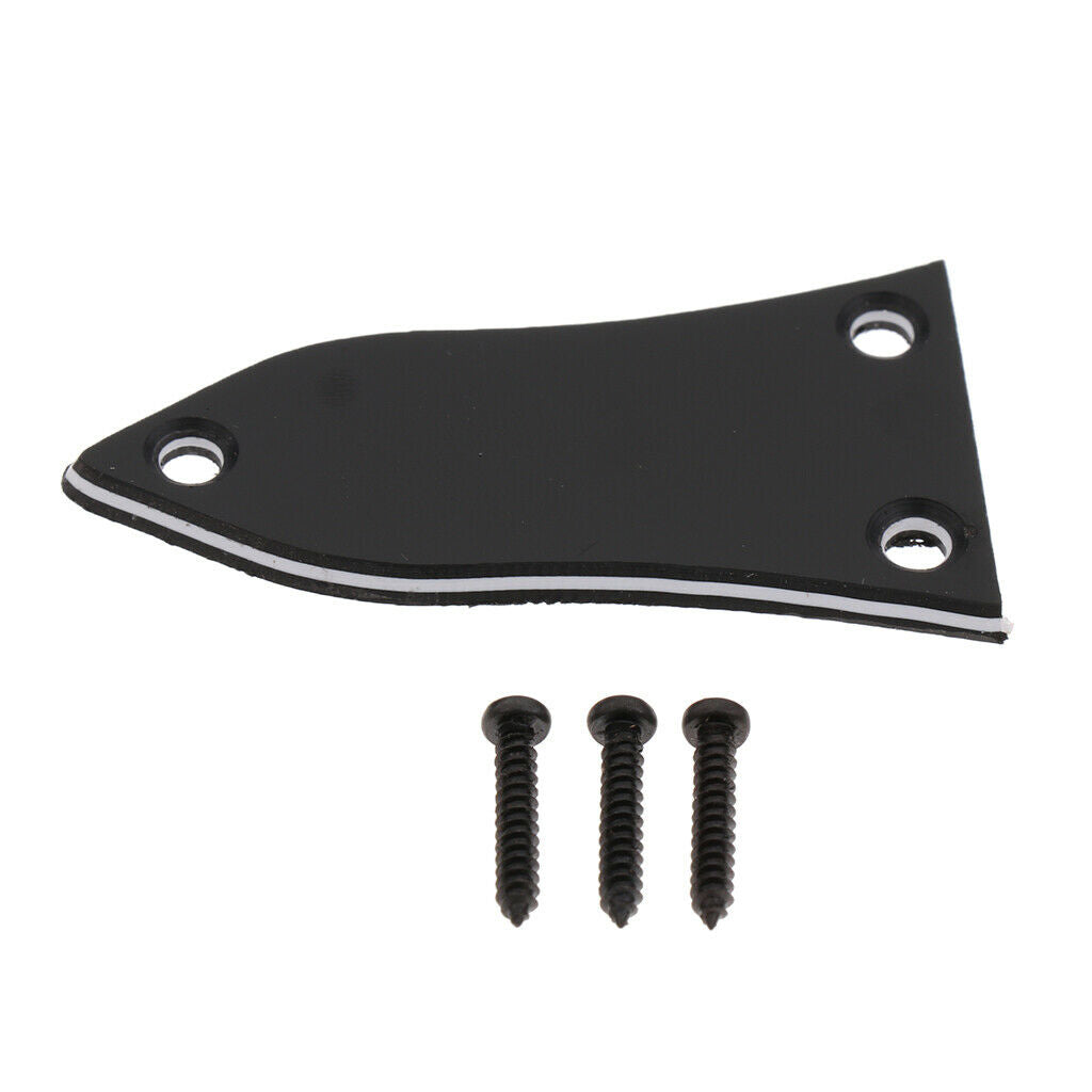 Durable ABS Truss Rod Cover Plates Screws Sets for   Guitar DIY Black