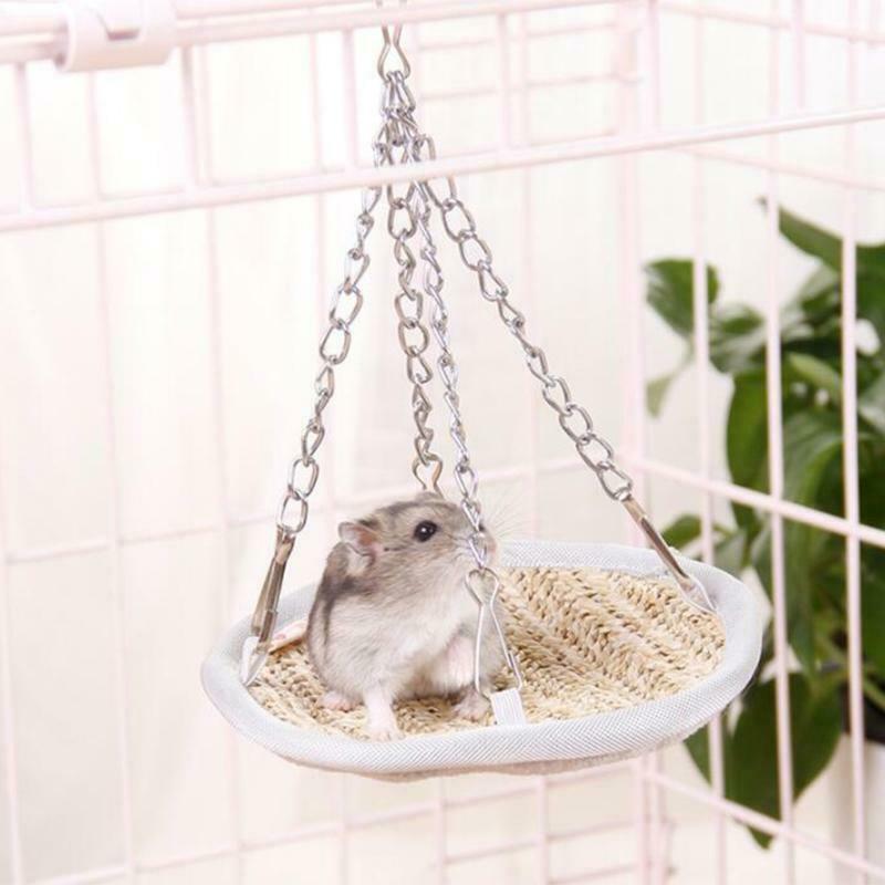 Small Pet Hammock Hamster Round Cage House Mini Hanging Bird Nest Bed for Rodent