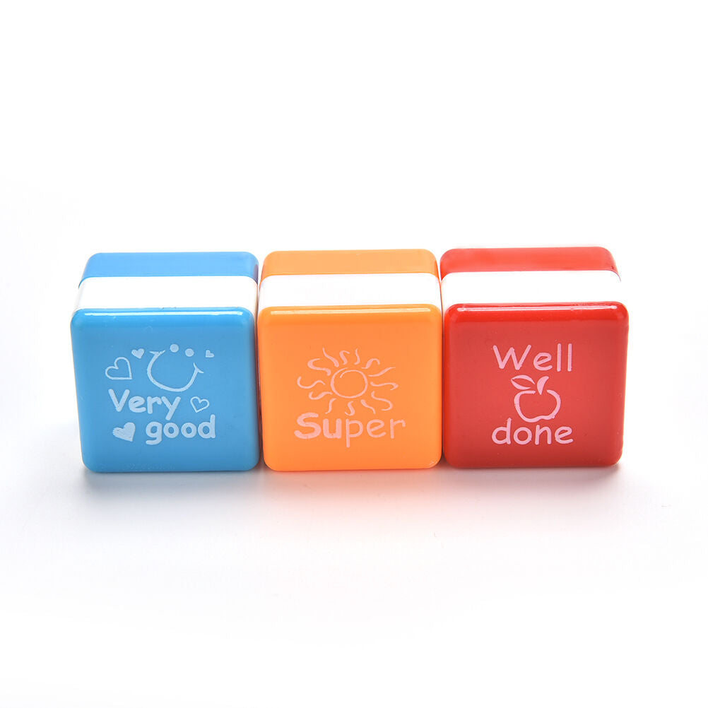 6x Teachers Self Inking Stamper Reward Stamps Praise Motivation Sticker3C.l8