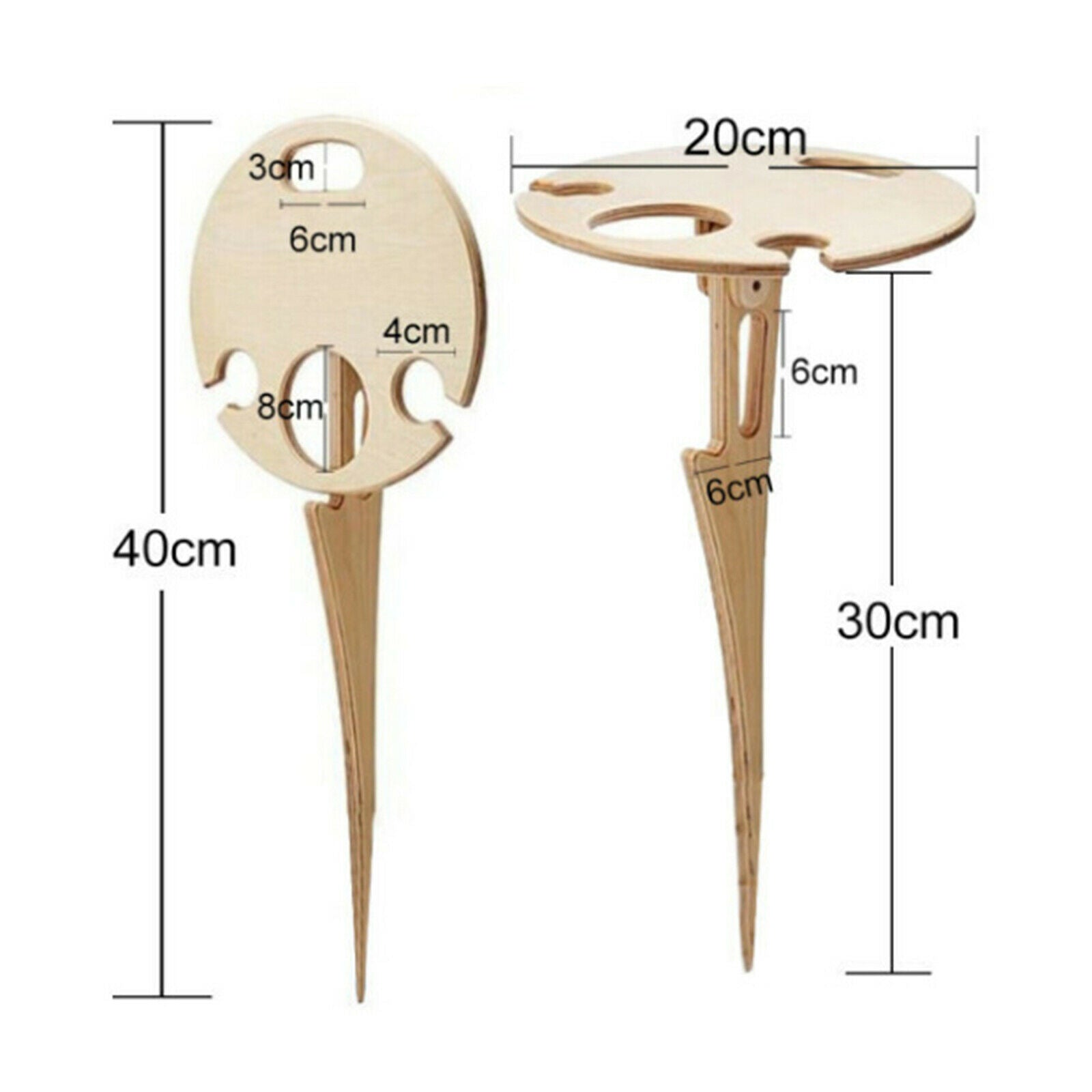 Outdoor Wine Table Picnic Trip Wine Cups Holder Garden Beach Snack Cheese