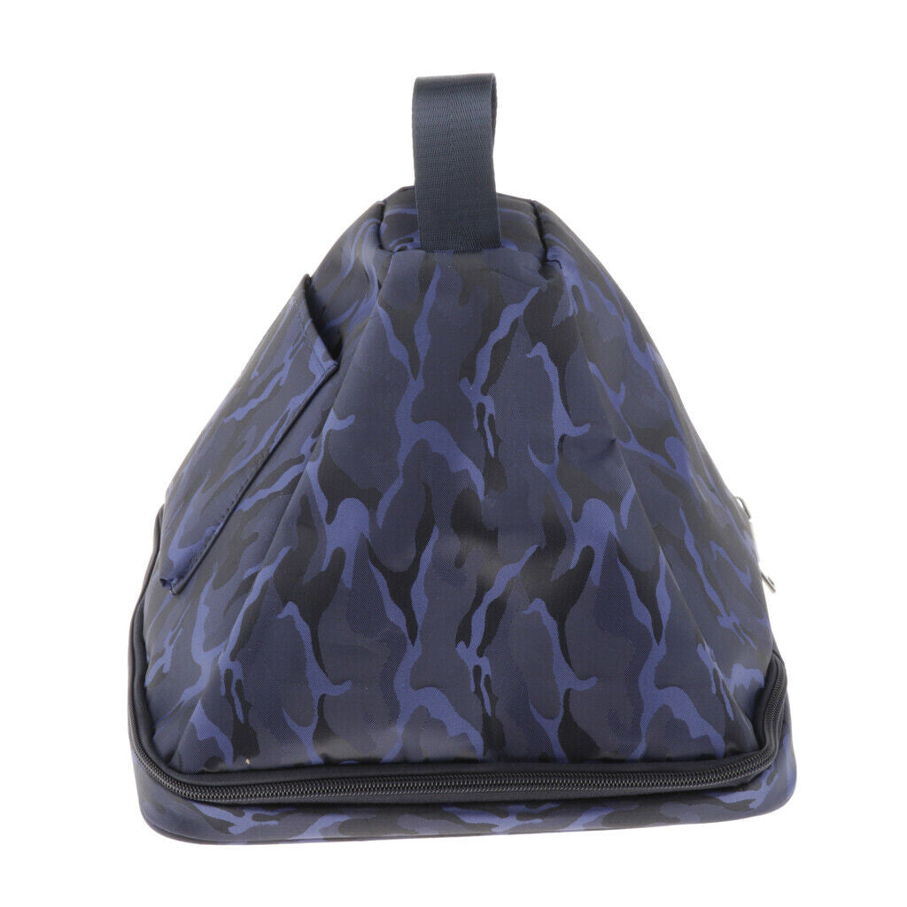 Crystal Singing Pyramid Traveling Carry Bag Case 10inch Blue Camouflage