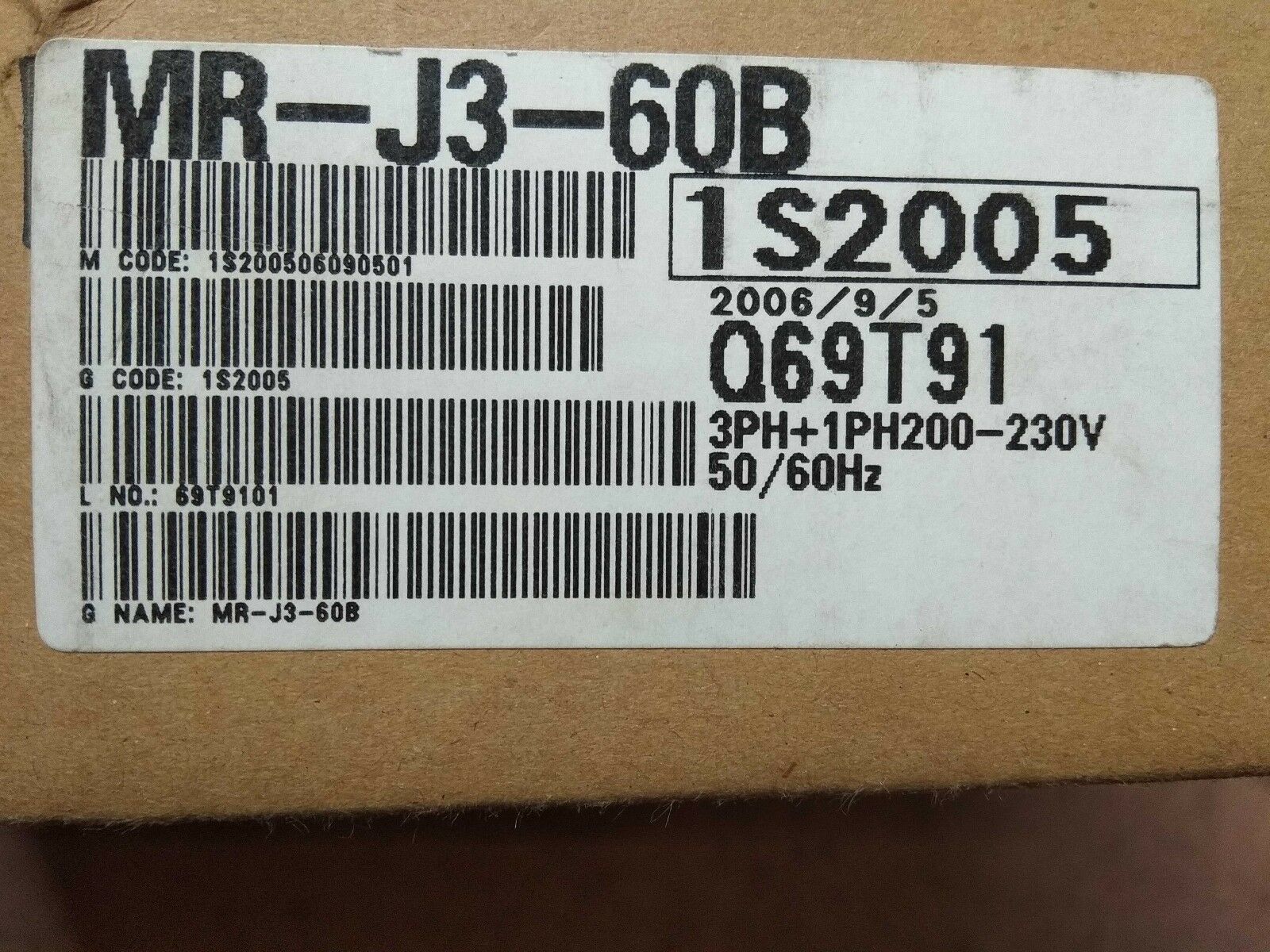 1PC New Mitsubishi Servo Drive MR-J3-60B in Box