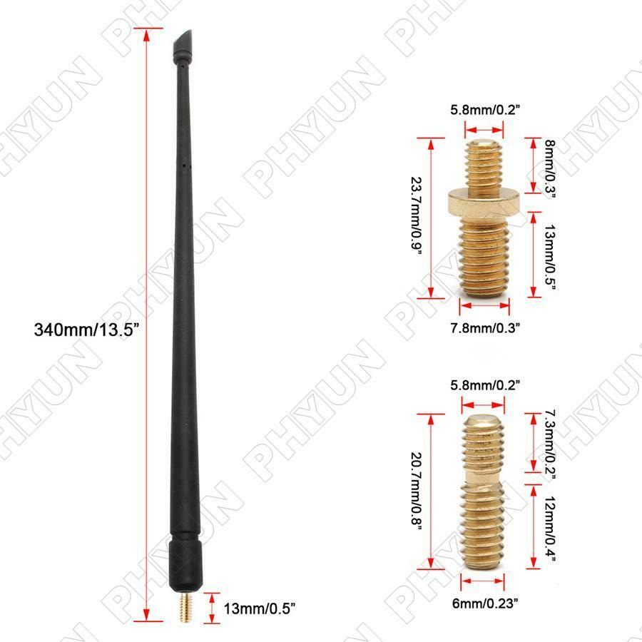13 Inch FM Radio Antenna For Jeep Wrangler JK JKU JL JLU Rubicon Sahara 2007-21