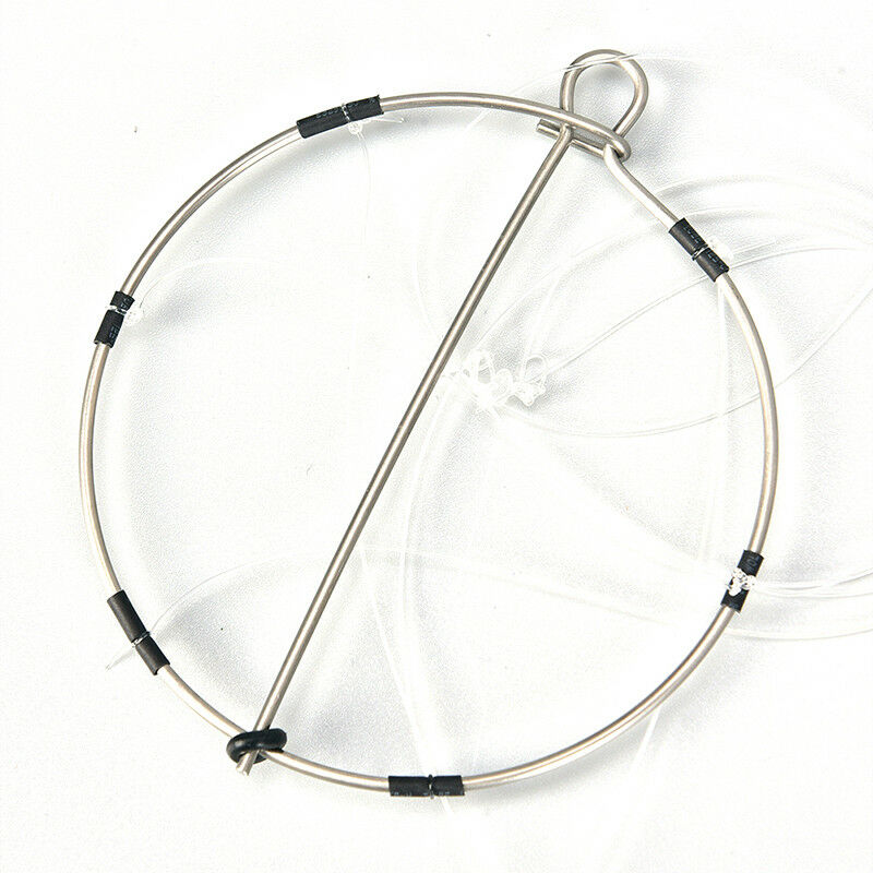 1PCS 6-Ring Portable Fishing Shrimp Crab Cast Trap Catch Crabs Tool Set.l8