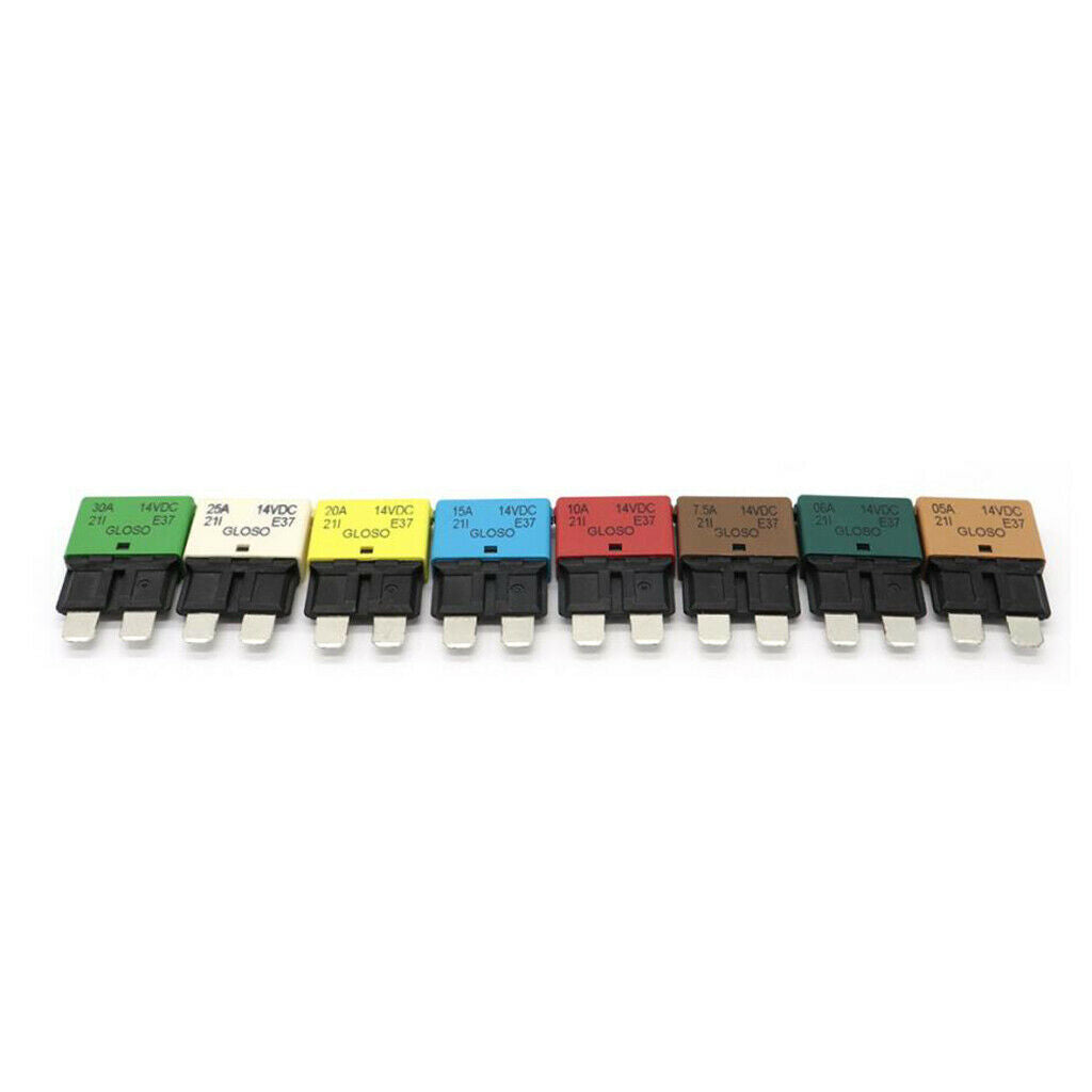 4PCS Universal Car Truck Mini Low Profile Blade Fuses 7.5-20A Manual Circuit