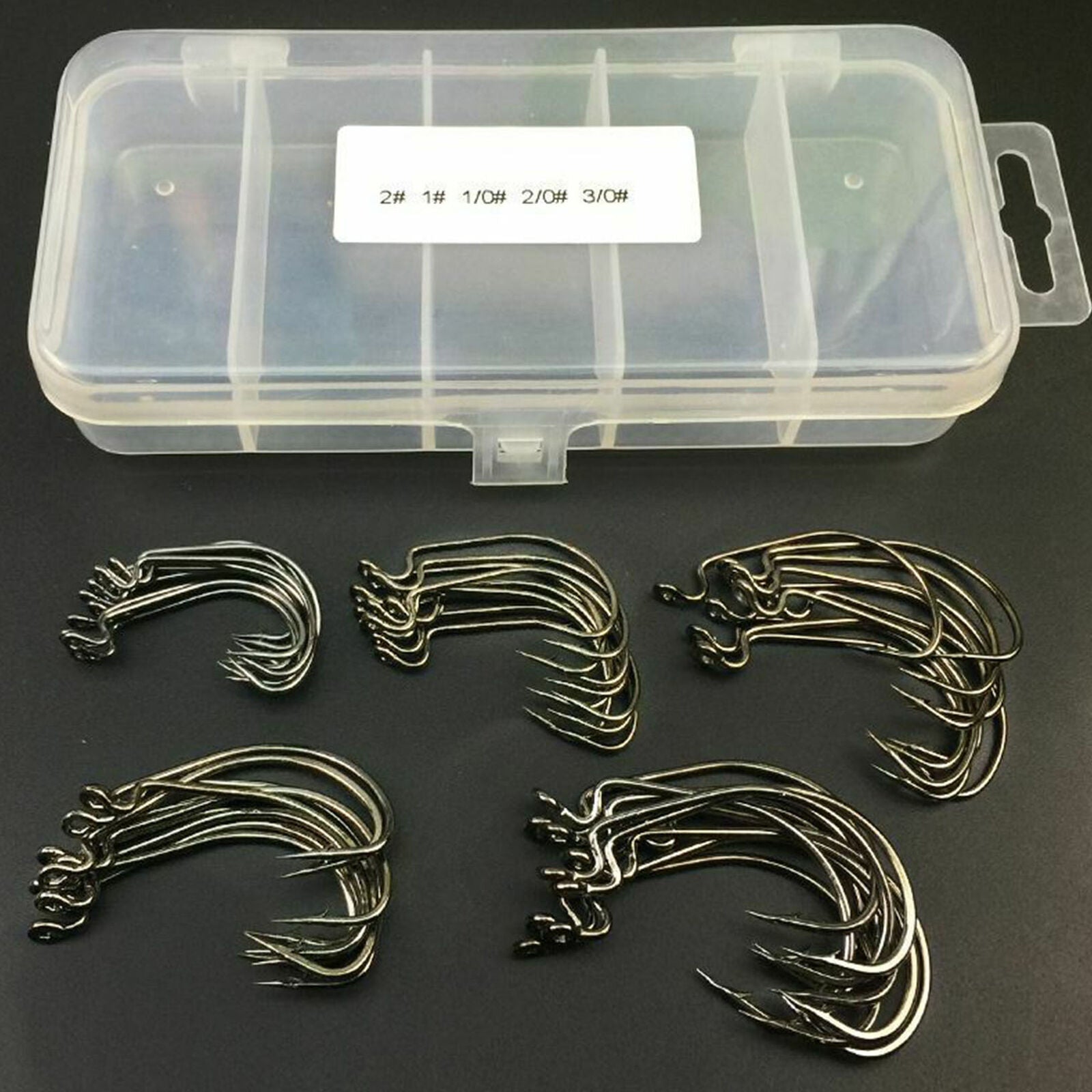 High Carbon Steel 51Pcs Fishing Hooks Worm Senko Bait Jig Fish Hooks