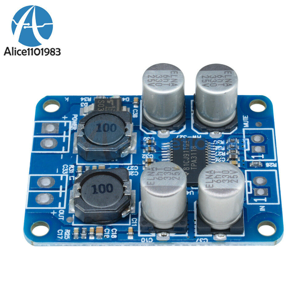TPA3118 PBTL Mono Digital Amplifier Board 1X60W 8-24V POWER AMP Replace TPA3110