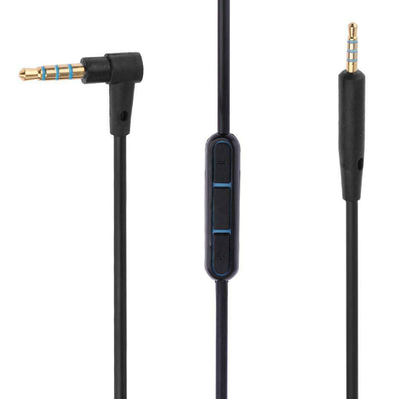 1.5m Audio Cable with Mic Volume Control 2.5mm Male to 3.5mm Male Wire Cord