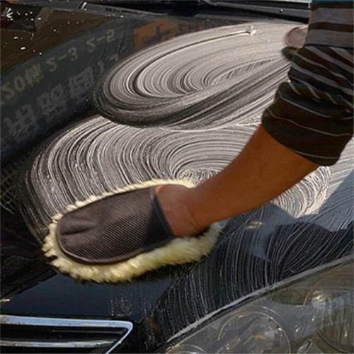 Super Soft Lambswool Car Wash Washing Clean Mitt Glove Truck Home Use ATDD