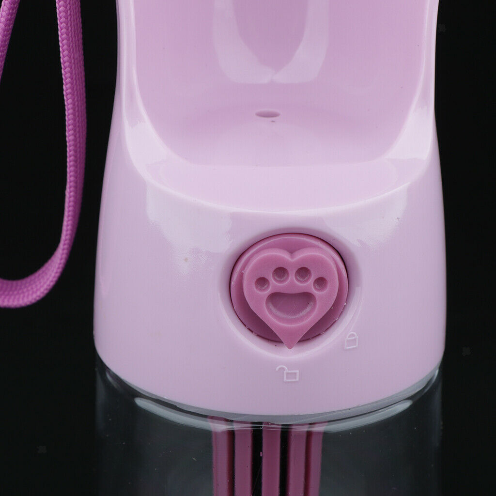 Portable Pet Travel Drinking Cup Dog Water Bottle 250ML/8.8 oz Pink