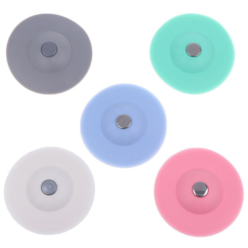 4x Drain Plug Kitchen Rubber Bathroom Tub Sink Floor Laundry Water Stopper T_WF