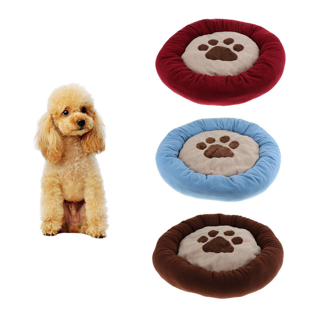 Soft Pet Bed Cushion Warm Breathable Dog Cat Bed Mat  Wine Red M