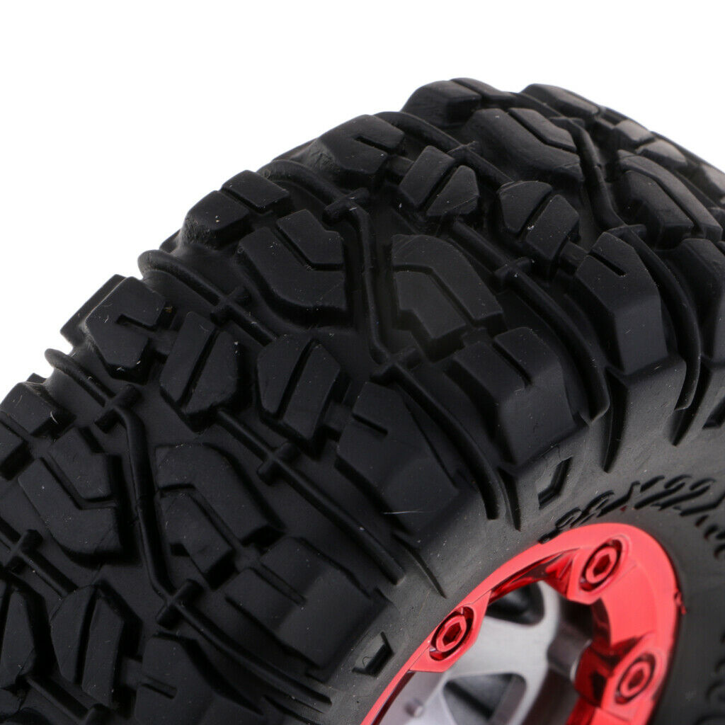 2pcs 100mm Rubber Tires Hex 12mm Wheel Tires For 1 / 12th Boggie 12428 Rc Truck