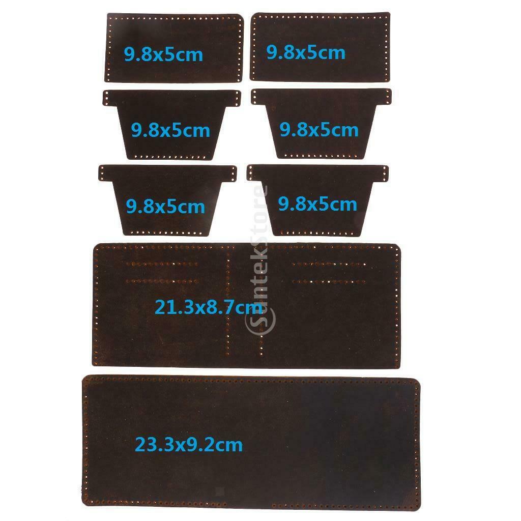 DIY Leather Purse Kit Leather Blanks Set for Making Bifold Wallet Brown