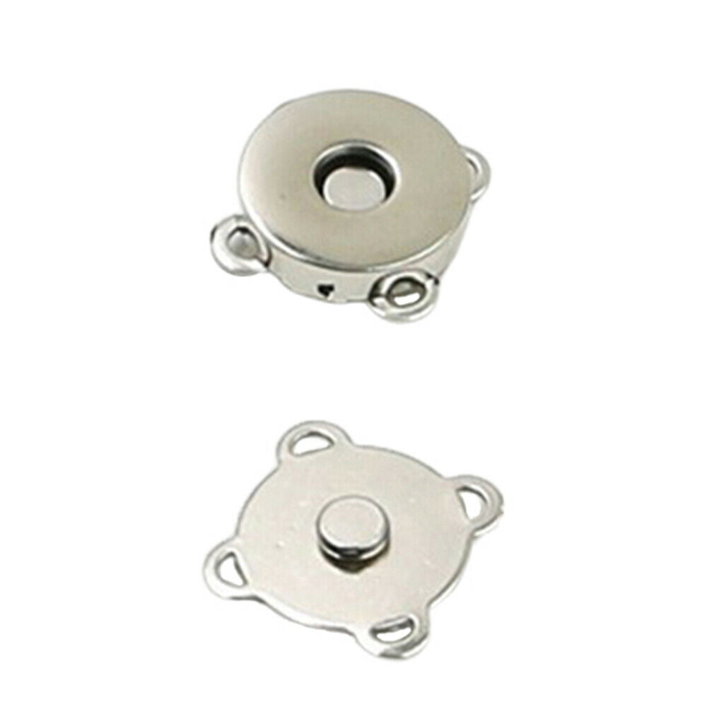 20 Pairs Brass Invisible Magnetic Button Clasp Snaps 14mm for Fastener