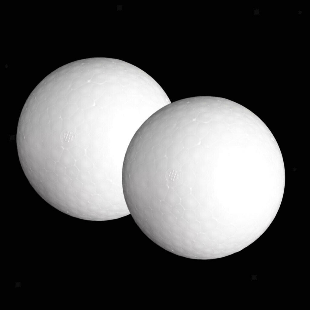 2x Foam Balls for Slime DIY and Art Craft Supplies â€“ White Styrofoam Beads for