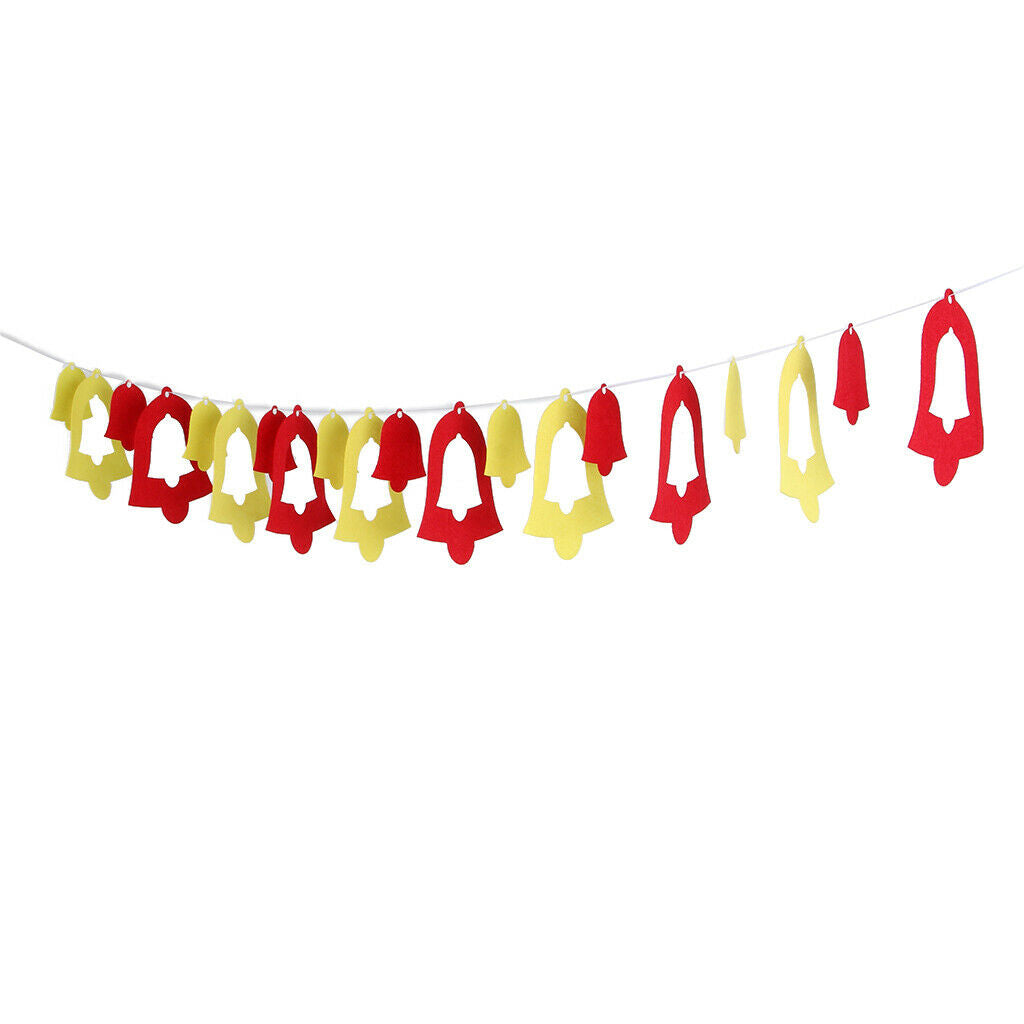 Christmas Bell Banner Garland Holiday Party Decoration Xmas Flag