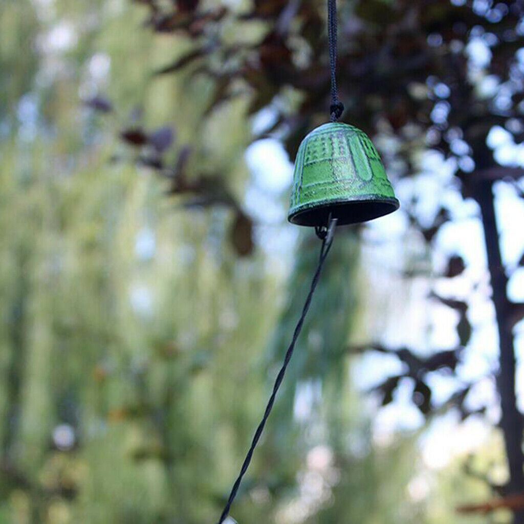 3pcs Blue Cast Iron Wind Chime Metal Music Wind Chime Outdoor Garden Decor