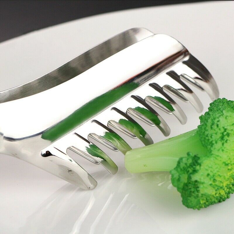 Kitchen Stainless Steel Cooking Tools Spaghetti Tongs Pasta Clip Clamp Bbq NooU3