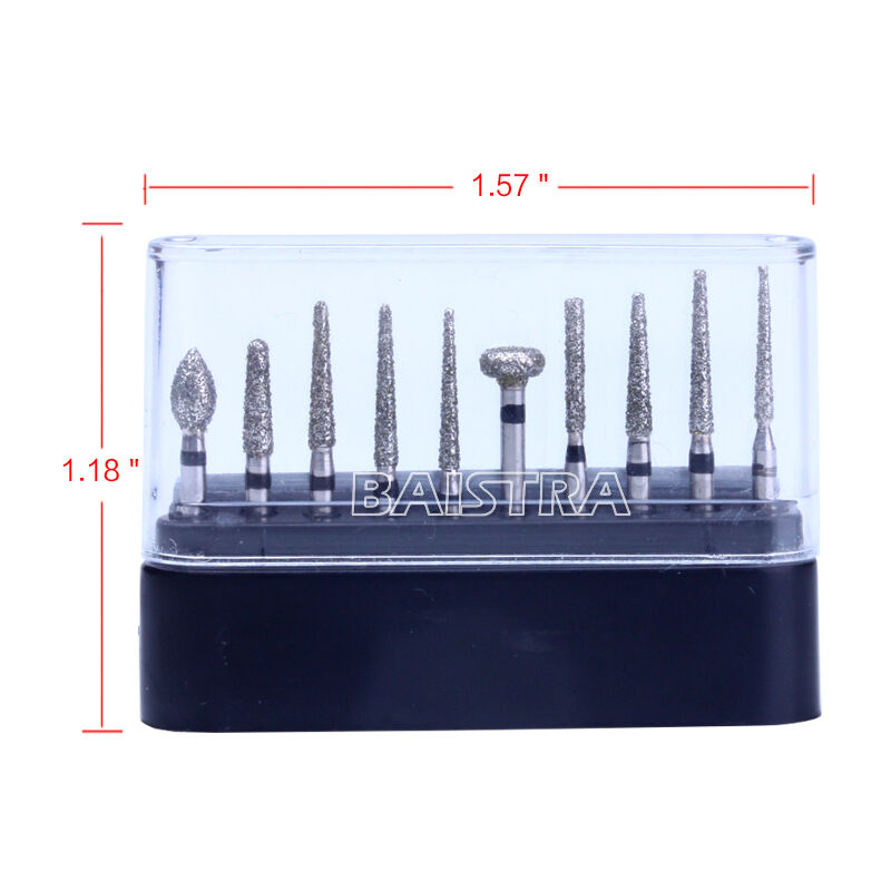 50X AZDENT Dental Diamond Burs FG-109 Porcelain Preparation Repair 10pc/pack