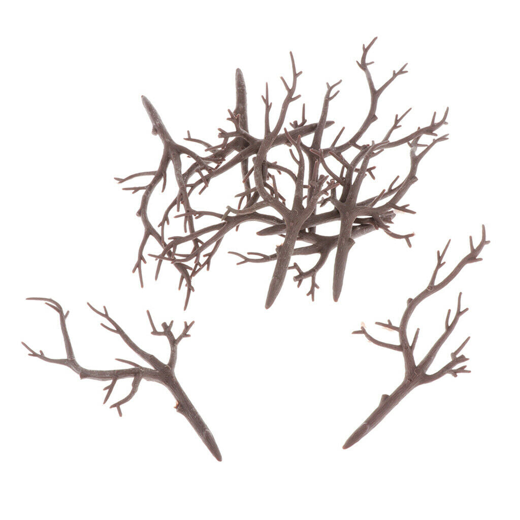 Prettyia 10Pcs Deer Antlers on Rustic Wooden Table Art Decor for Christmas