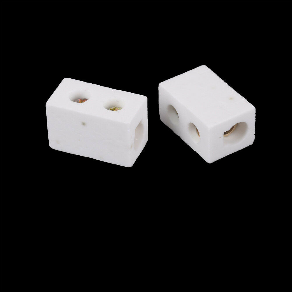 2Pcs High Temperature Ceramic Connector Block 30A 1 Way WF