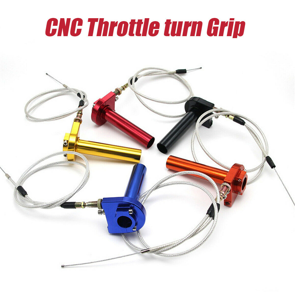 7/8" Motorcycle Accelerator Throttle Twist Grip Handlebar + 22mm Aluminum BLACK