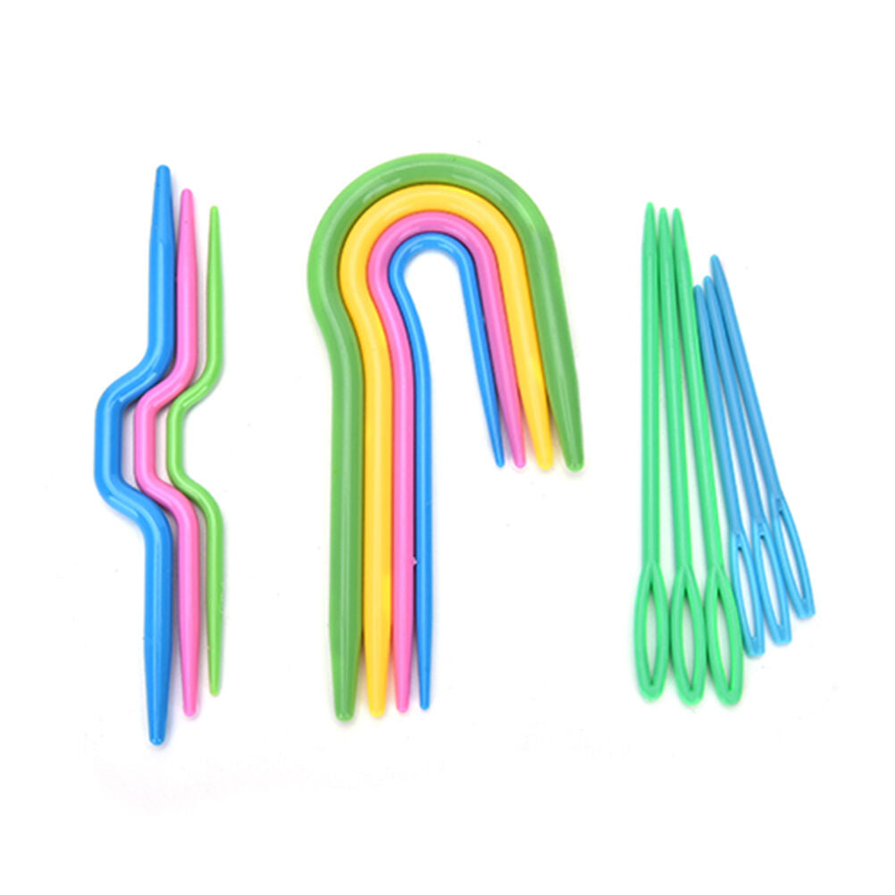 13X 3 Sets ABS Plastic Knit Cable Stitch Knitting Needles Smooth Crochet H.l8