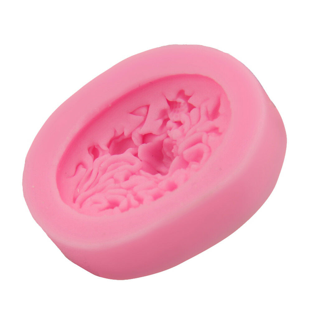 rose flower silicone fondant mold cake decor chocolate sugarcraft baking .l8