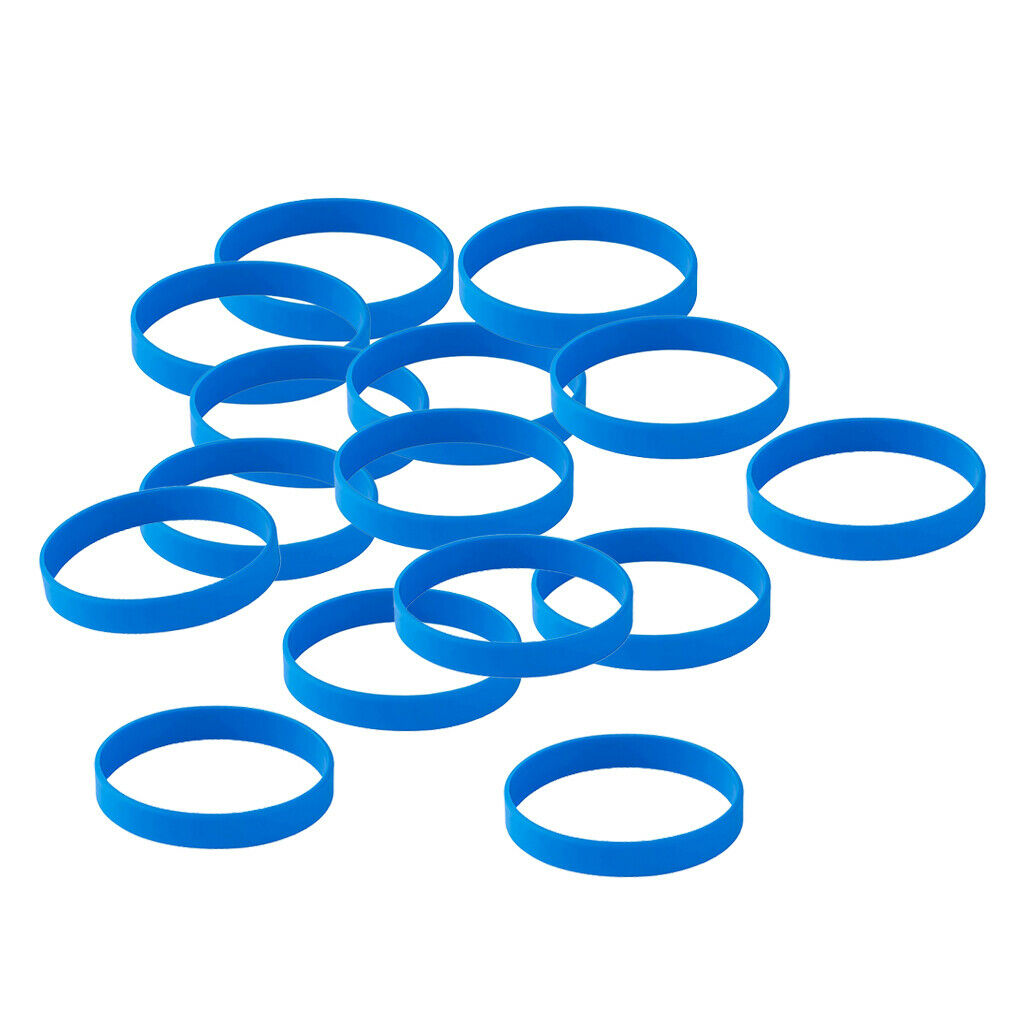60x Silicone Wristbands Blank Sports Bracelet Elastic Bangle 4 Colors Gift