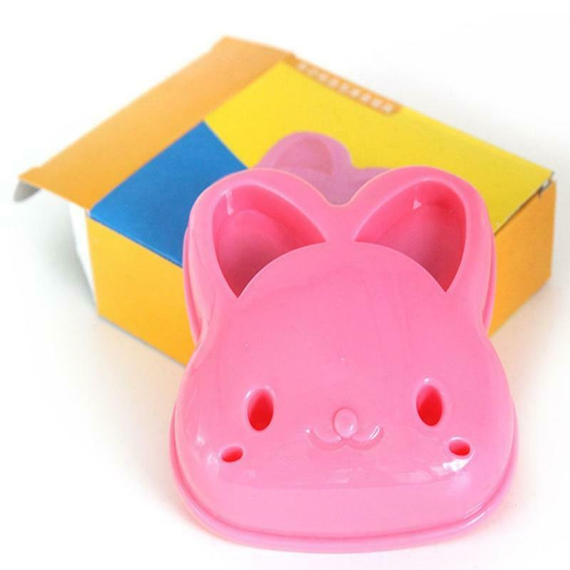 Pink Rabbit Shape Sandwich Bread Mold Cookie Cake Cutter Mould Maker DIY Cutter