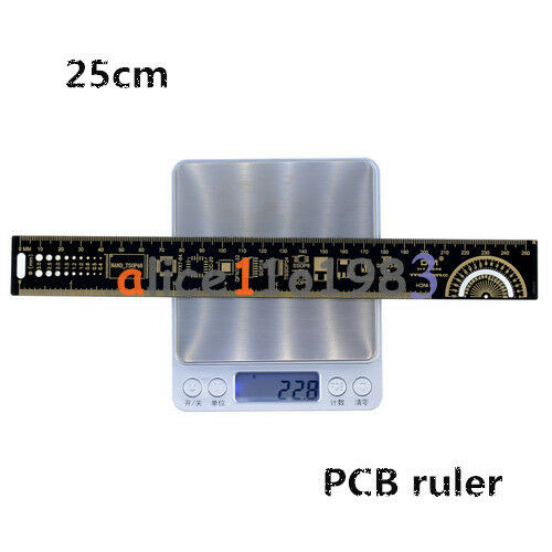 25cm 10 Inch Multifunctional PCB Ruler Measuring Tool Resistor Capacitor Chip IC