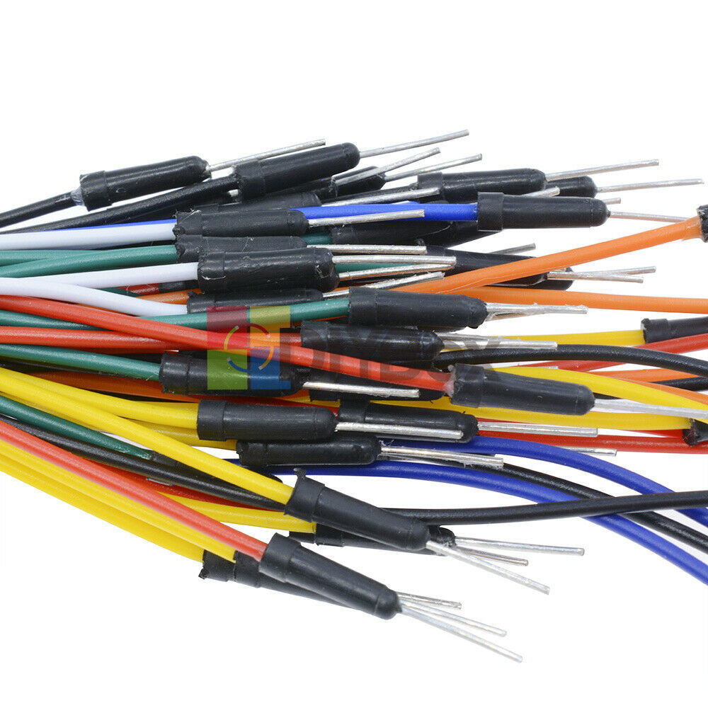 65pcs Male to Male Solderless Flexible Breadboard Jumper Cable Wires Color