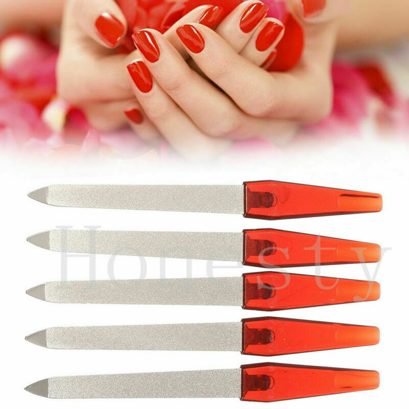 10x Metal Double Sided Nail Files Strong Edge Manicure Pedicure Grooming Remover
