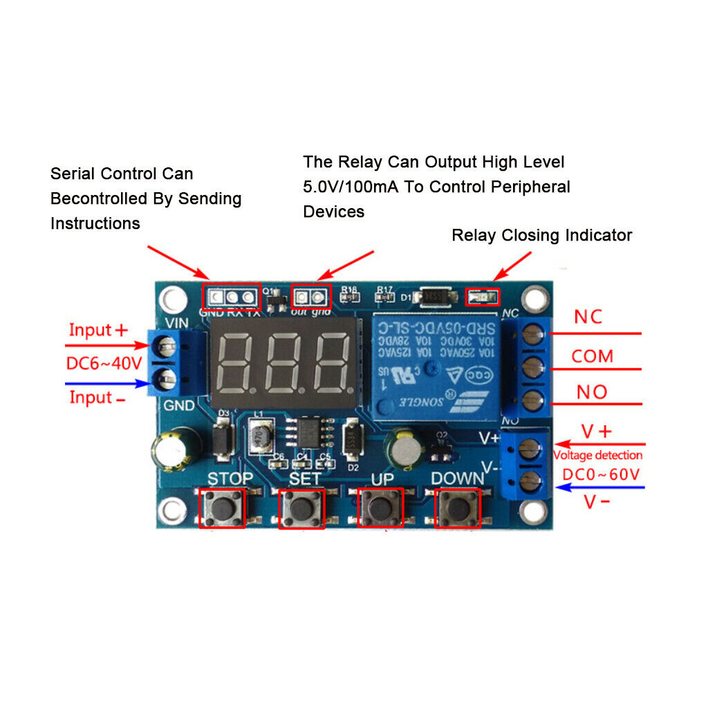 Battery Charger Discharger Board Module & Undervoltage Overvoltage Protection
