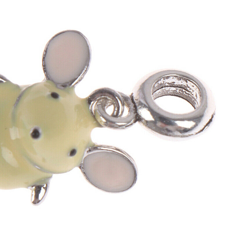 2pcs/set Enamel mouse pendant bangle trinket animal jewelry for women gifDEAU