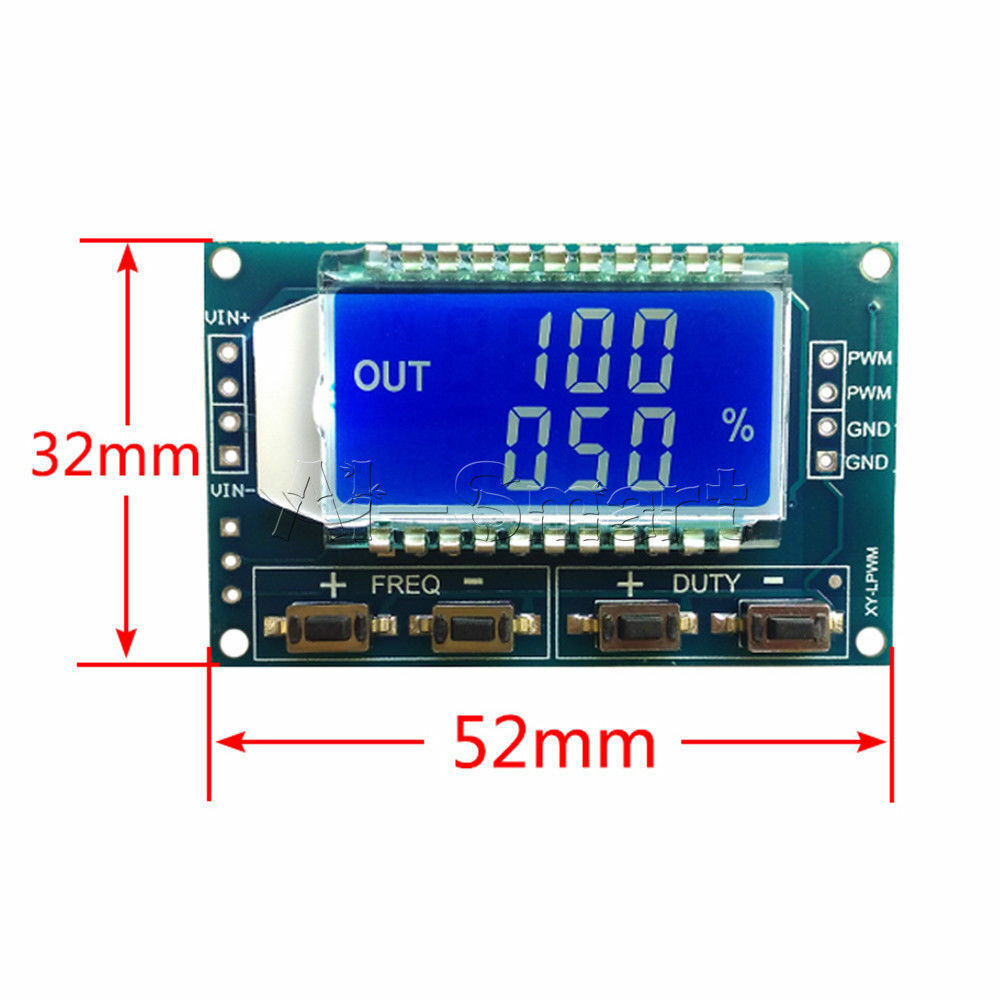 Signal Generator PWM Pulse Frequency Cycle Adjustable Module LCD Display (L99)