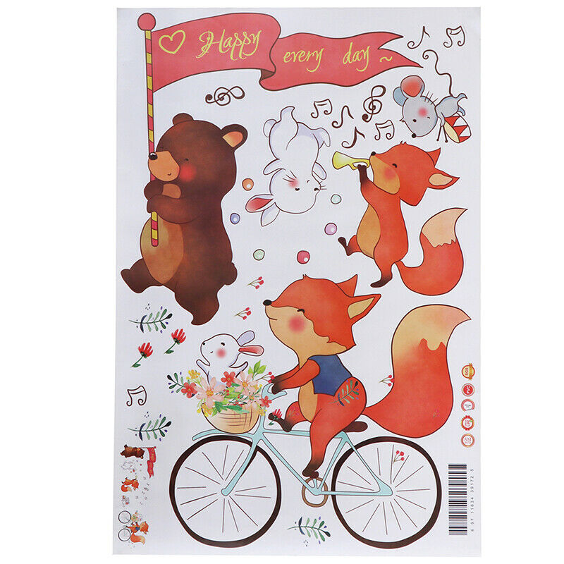 Cute cartoon animal wall stickers baby room kindergarten classroom decora.l8