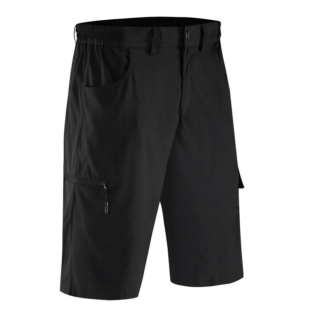 Men Casual Loose Pants Sports Beach Slack Night Reflective Shorts Black XL