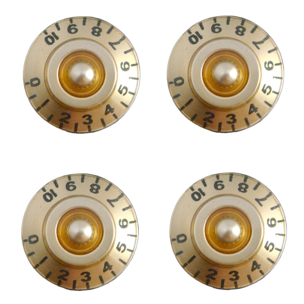 4 Pcs Speed Volume Tone Control Knobs For Les Paul LP Electric Guitar Golden