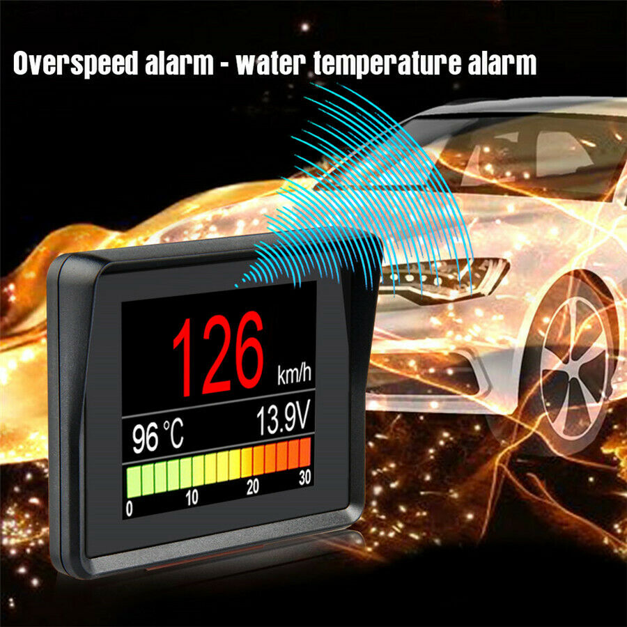 Car Dash Board Windshield OBD2 LCD Head up Speedometers Display Multi Gauges