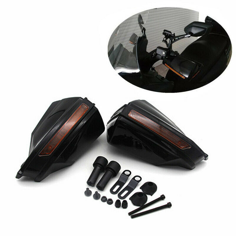 22mm Motorcycle Black Handlebar Windshield Anti-fall Protector Hand Guard Cover